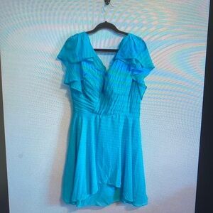 Elegant Blue Women's Dress